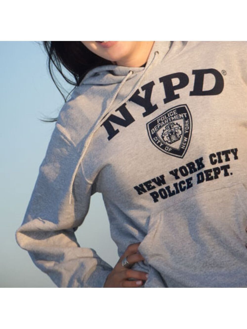 Gray NYPD Hooded Sweatshirt unisex hoodie NWT - Picture 5 of 6